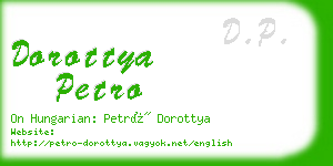 dorottya petro business card